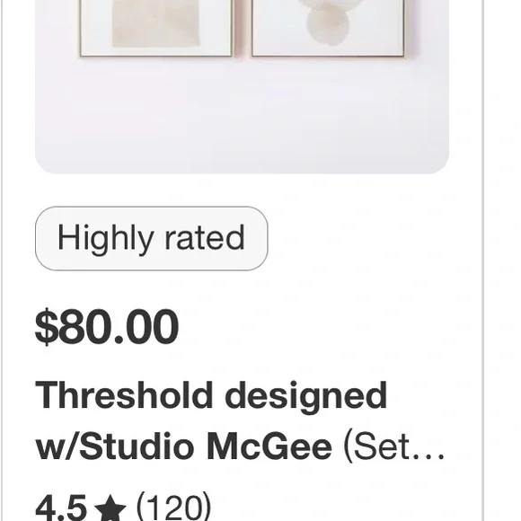 Threshold Studio McGee Abstract Wall Art